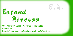 botond mircsov business card